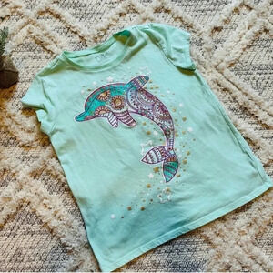 PLACE Girls Dolphin Tee Size Large 10/12